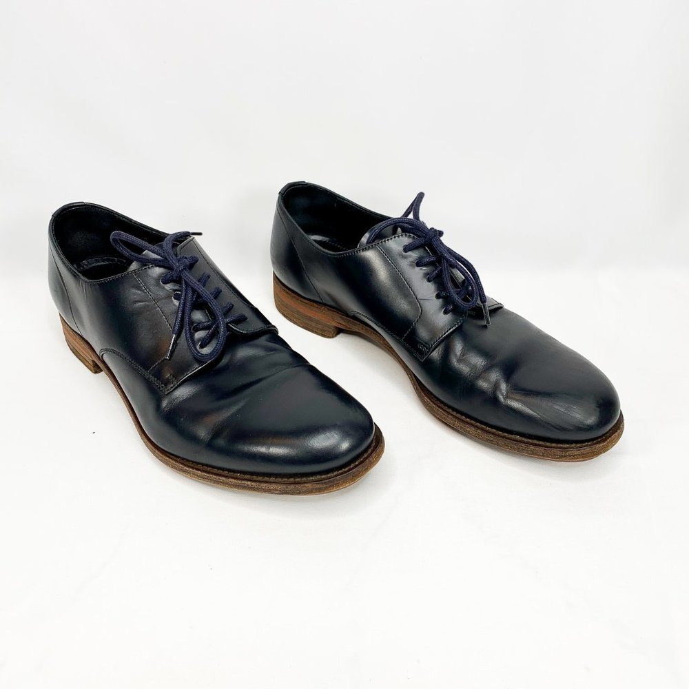 PRADA Men's Smooth Leather Plain Oxford Shoes - Picture 3 of 11